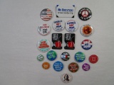 Metal Button Pins including Food Not Bombs, Defend Mother Earth, War Is Not The Answer and others