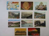 Eleven Postcards Including Cathedral Rocks Platte Canon CO Posted 1919, The Three Brothers Yosemite