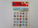Maps of the World, 100 Worldwide Mini-Maps Stamp Labels in Sealed Package, Whitman