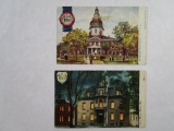 Two Postcards State Capitol including State House with State Seal Dover DE, The Maryland State