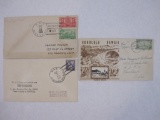 Three First Day Covers including Honolulu Hawaii, USS Mississippi and USS Basilone