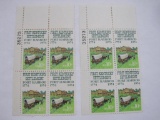 Two Blocks of 4 First Kentucky Settlement Fort Harrod 10 Cent US Stamps, Scott 1542