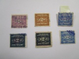 Six American Foreign Service Fee Stamps, Four 2.5 Dollar, One each 1 Dollar and 2 Dollar