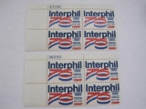 Two Blocks of Interphil 13 Cent US Stamps, Scott 1632