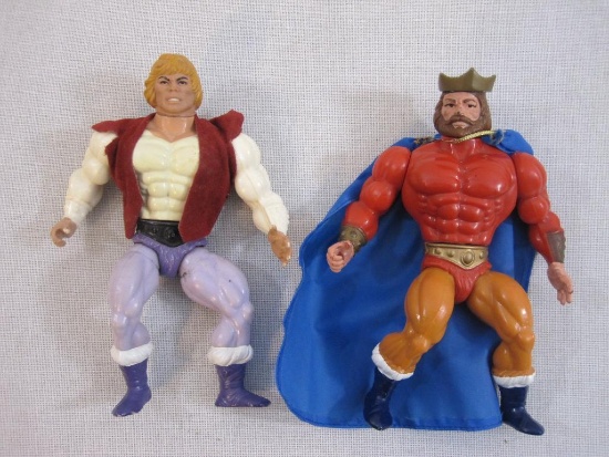 Two 1981 He-Man Masters of the Universe Action Figures: King Randor and Prince Adam, 6 oz