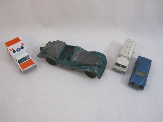 Four Diecast Cars from Corgi Juniors, Lesney, Tootsietoy and Matchbox, 9 oz