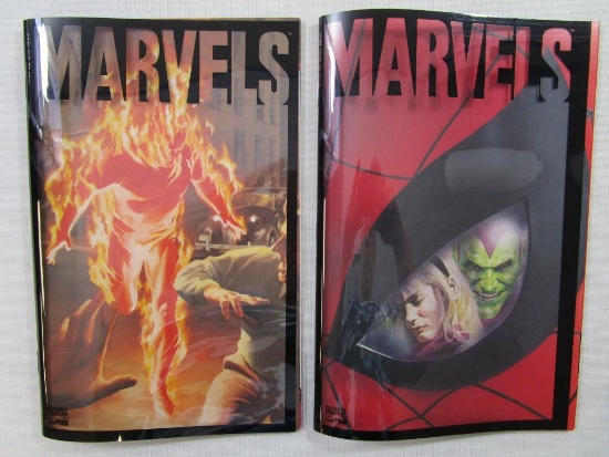 Two Marvel Comics, Marvels Issue #1 Book One: A Time of Marvels, #4 Book Four: The Day She Died