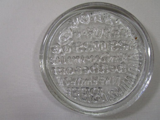 Heavy Glass Trivet, 8 inch