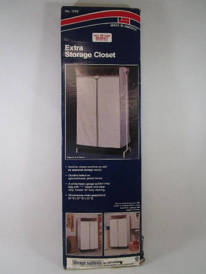 Storage Systems Extra Storage Closet, NO. 1562, Quilted Vinyl Bag, 61"H x 37"W x 22"D, New in Box