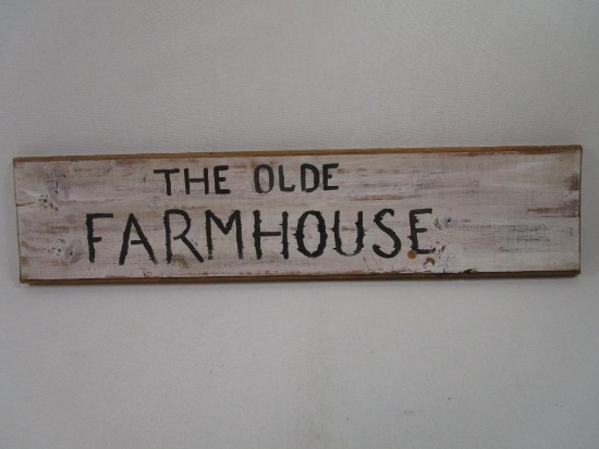 The Olde Farmhouse Painted Wooden Sign, 24 x 6 inches