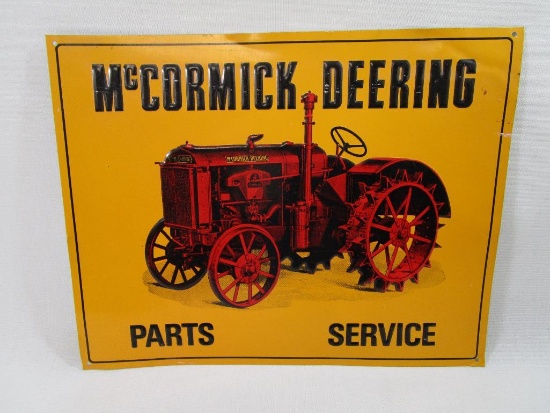 McCormick Deering Embossed Metal Sign, approx 11 x 14 inches