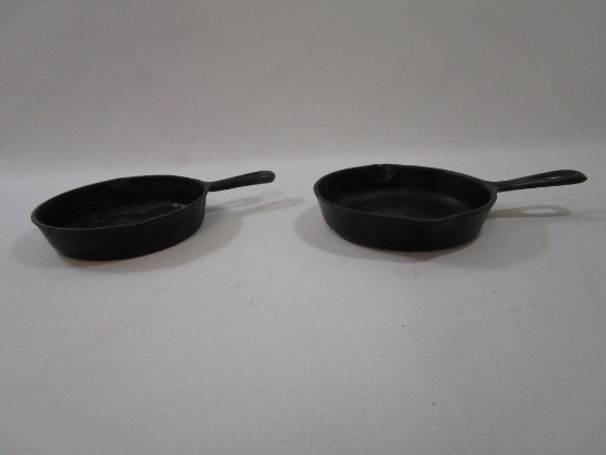 Two Cast Iron Skillets, Wagner No. 3 and Taiwan No. 3