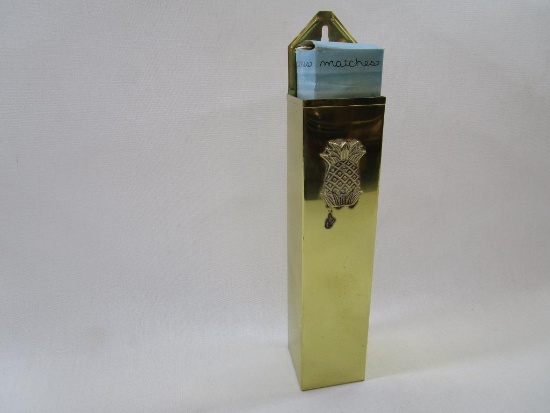 Brass Matchstick Holder with Box of Matches