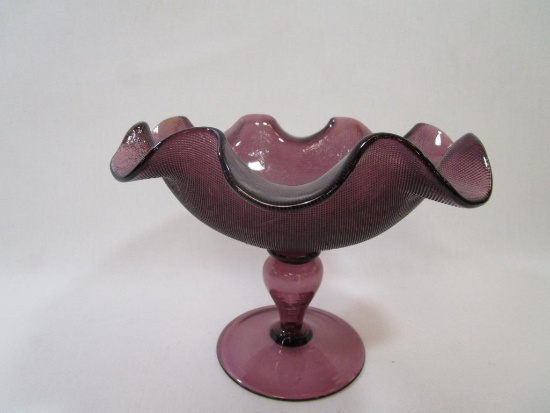 Purple Footed Candy Dish