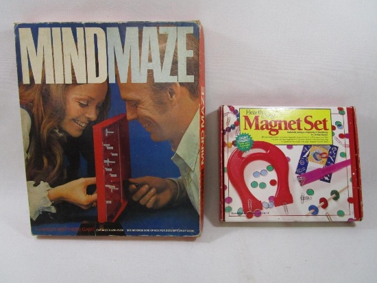 Mind Maze Magnetic Game by Parker Brothers with Hearth Song Magnet set in Original Boxes