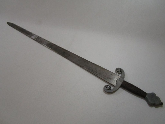 Fourty One Inch Sword with Full Tang Braided Metal Handle and Hilt Embelishments, Made in Spain