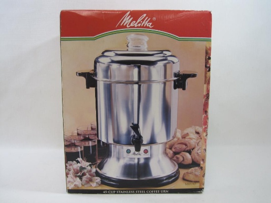 Melita 45 Cup Coffe Urn, Stainless Steel New in Box