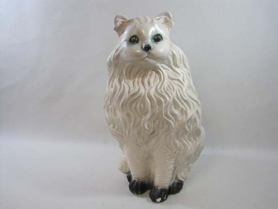 Large Persian Cat Coin Bank, Ceramic marked Sylvestri 1962, Stands almost 21 inches tall, slight