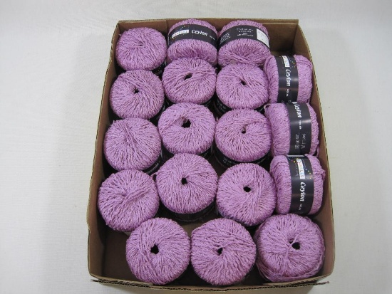 S Charles Ceylon Yarn, 18 Spools of 68 yds, 100 % Silk, 18 Gauge