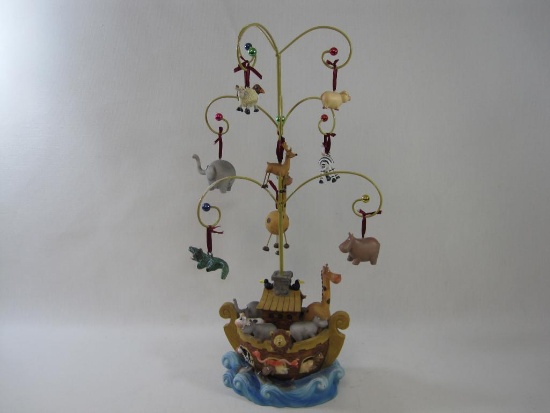 Noah's Arc Themed Mobile, Resin and Wire approx 23 inches Tall