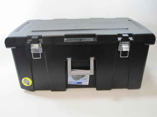 Sterilite Wheeled Foot Locker with Hinged Top, Black 31 1/4 X 17 5/8 inches