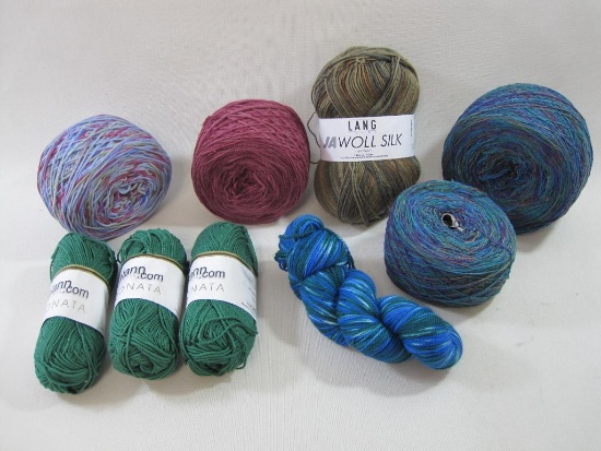 Assorted Yarns Includes 100 Per Cent Silk, MercerizedCotton, in Various Colors