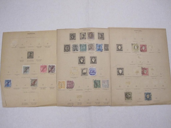 Postage Stamps of Portugal Includes 1867/70 King Luiz 25 Reis, 1882/84 Telegraphos 5 Reis, 1910 King