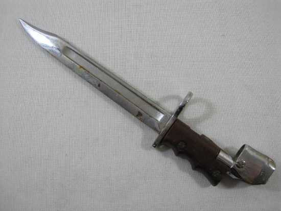 British No 7 Mk I/L Swivel Pommel Bayonet Fighting Knife, 7.7 inch Bright Steel Blade, 13 oz
