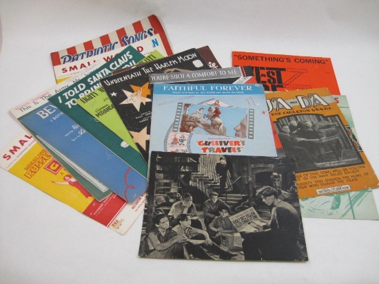 Assortment of Sheet Music Contains White Christmas by Irving Berlin, Something's Coming West Side