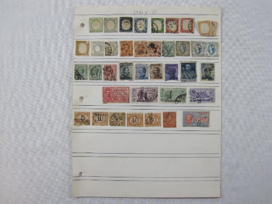 Stamps of Italy and Italian Colonies, Various Dates and Denominations, hinged on display pages