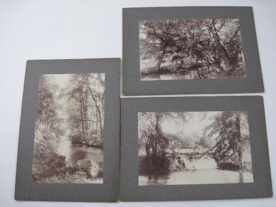 Three Saddle River Photographs, Two Near Hamburg Dam, One in Ridgewood, NJ, Antique Photo by Vernon