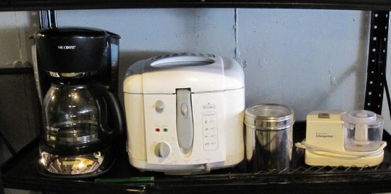 Rival Electric Fryer, Mr Coffee Programmable Coffee Pot, Canister and Chopster Food Processor