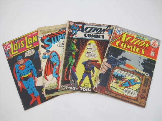 Four Silver/Bronze Age Superman Comic Books: Superman's Girl Friend Lois Lane No. 132 July 1973,