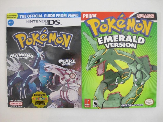 Two Pokemon Game Guides including Pokemon Emerald Version for Game Boy Advance and Nintendo DS