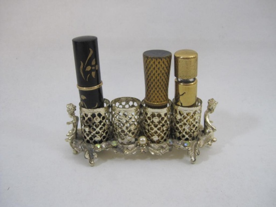 Vintage Lipstick and Perfume Holder, 7 oz