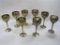 Leonard EPNS Brass Wine Goblets, Set of Eight, Made in India