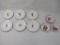 Holiday Plates Includes 6 Peppermint & Pine Santa, 6 Rainbow Mountain Reindeer
