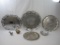 Silverplate and Aluminum Serving Trays, Creamer, Candy Dish and more