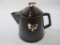 Dark Brown Glazed Ceramic Pottery Beehive Teapot
