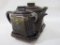 Brown Handpainted Ceramic Pottery Twin Teapots and Tray, Made in Japan