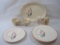 Universal Cambridge Camwood Ivory Cattail Pattern, Serving Platter, Dinner Plates and more