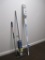 Various Cleaning supplies, including Clean Machine, Quickie Release Mop with Quickie Professional