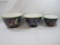 Three Ceramic Bowls with Fruit pattern by Patricia Brubaker, Certified International, Made in China.