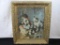 Framed Print, Mischievous Kittens by Carl Reicher, approx 26 inches x 20 inches