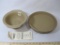 Pampered Chef Stoneware Baking Pans, Deep Dish Baker and Handled Deep Bowl