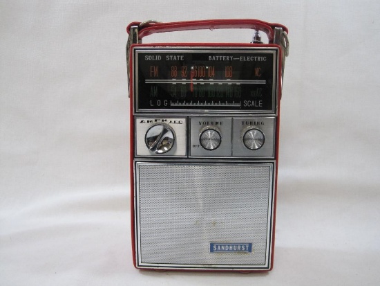 Sandhurst Portable Radio, Battery-Electric, AM/FM/AFC, As Is, Does Not Work by Electric