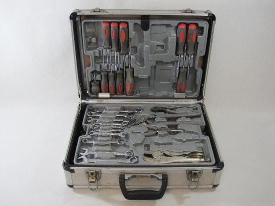 Brookstone Metal Attache Tool Case, Includes Wrenches, Pliers, Screwdrivers, Brookstone Socket Set