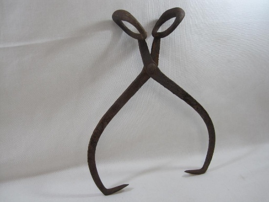 Antique Iron Block Ice Tongs