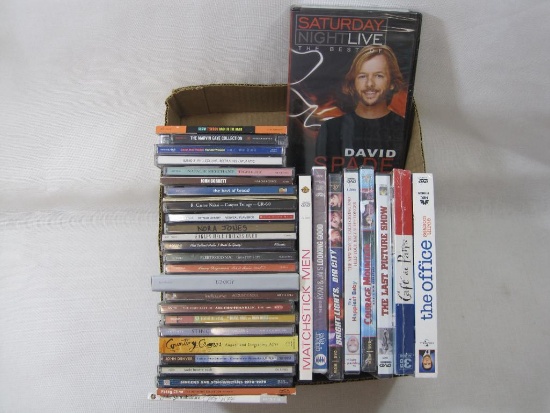 CD and DVD Collection Including Counting Crows, Eagles, U2, with Matchstick Men, The Last Picture
