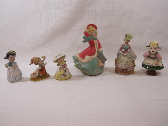 Assortment of Ceramic Figurines Includes Atlantic Mold Caroler, Dutch Girl and others